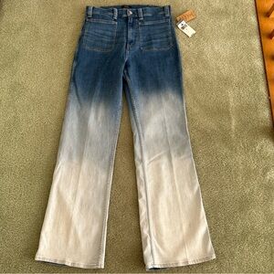Polo Ralph Lauren Jeans Embroidered Logo Ombre Jenn Flared Iris WOMENS size 31